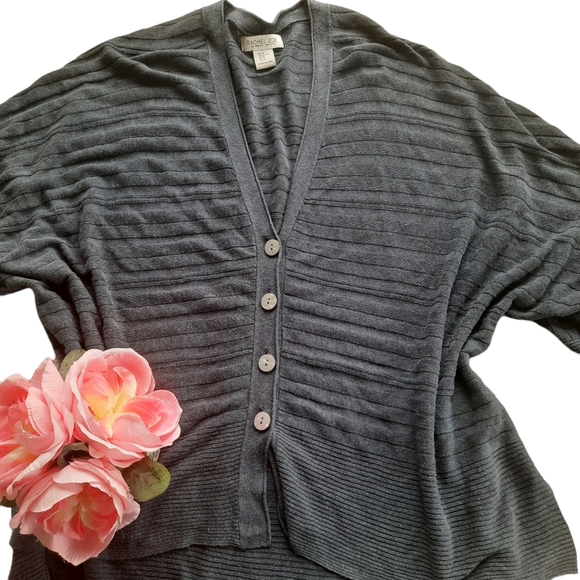 Rachel Zoe Dolman Sleeve Buttoned Cardigan - Picture 3 of 12